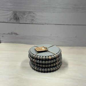Mud Pie Gray and Tan Coasters